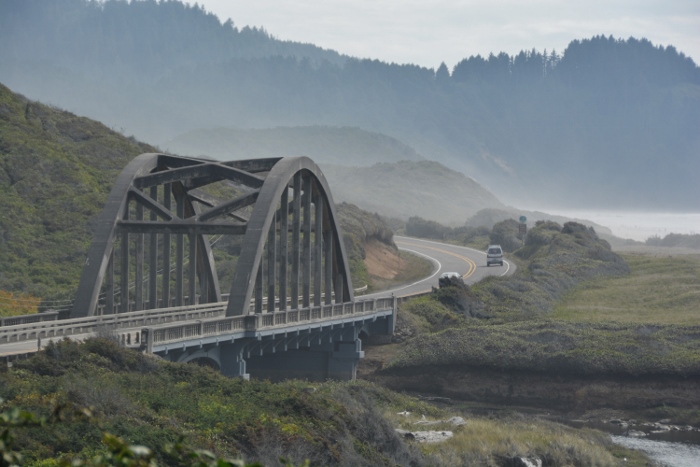 bridge across the small Yachats River on the 101